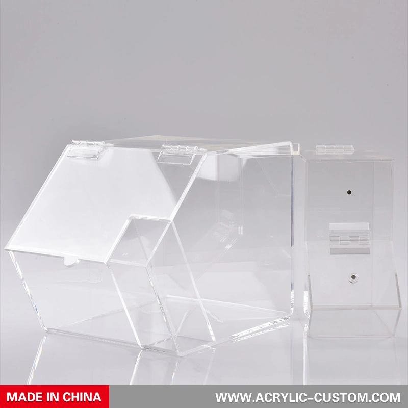 Квадратная коробка с прозрачной откидной крышкой, акриловые коробки для конфет - коробки для еды
