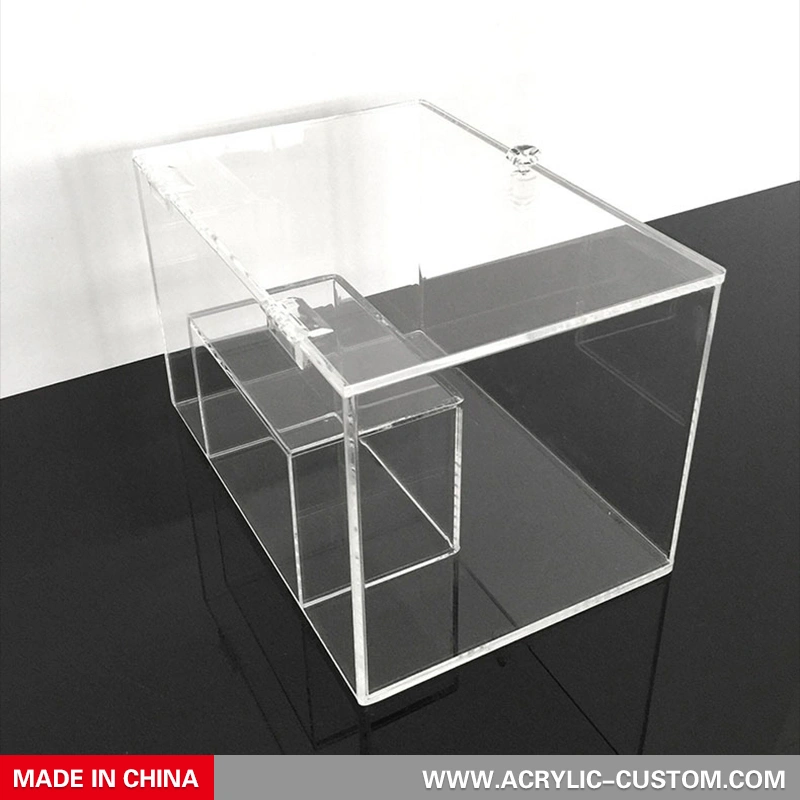 食品グレードの透明アクリルキャンディーボックス-フリップカバースナック収納ボックス 