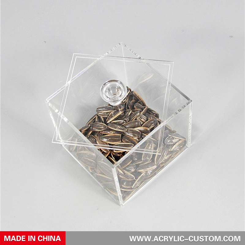 Wholesale Custom Clear Perspex Acrylic Snack Storage Box with Label Slot  for Food - China Candy Box and Acrylic Candy Box price