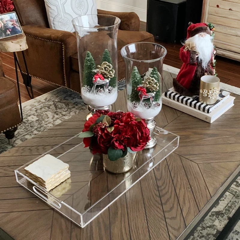 Clear Lucite Food Tray and Acrylic Breakfast Tray