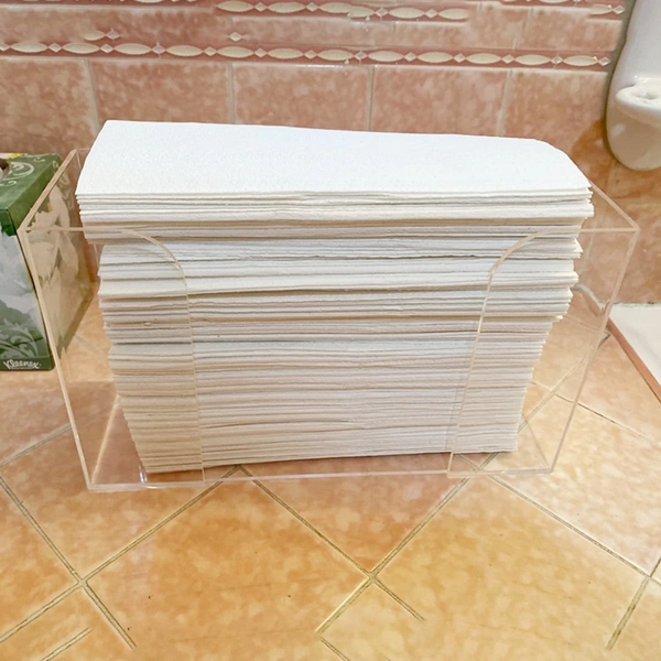 透明アクリルゲストタオルナプキンホルダーとティッシュボックス