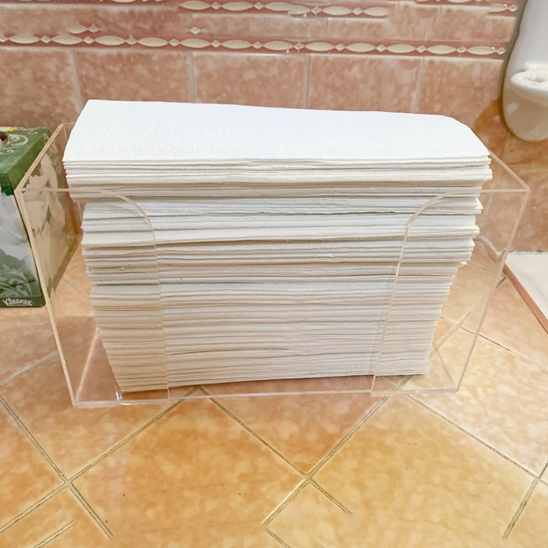 透明アクリルゲストタオルナプキンホルダーとティッシュボックス 