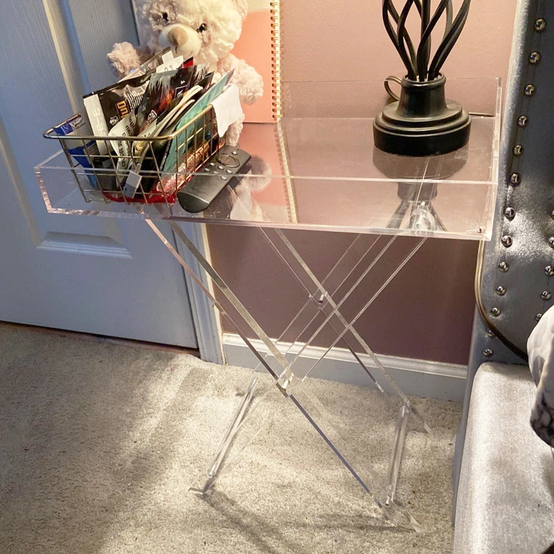 Acrylic Folding Tray Table & Lucite Tray - Cheap Furniture Side Table