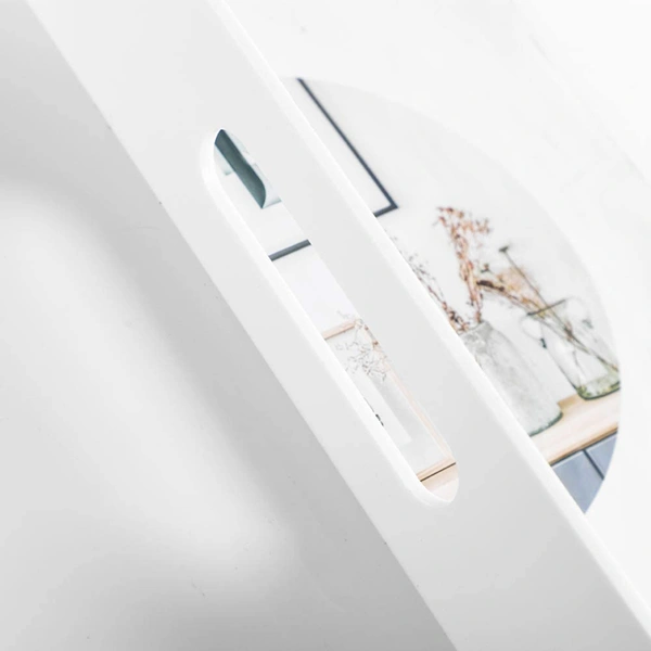 Cheap Acrylic Tray, Wholesale Large White Serving Tray with Handles