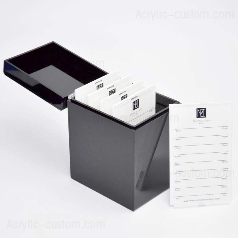 White Eyelash Storage Box 5 Tile Marble Lash Organiser