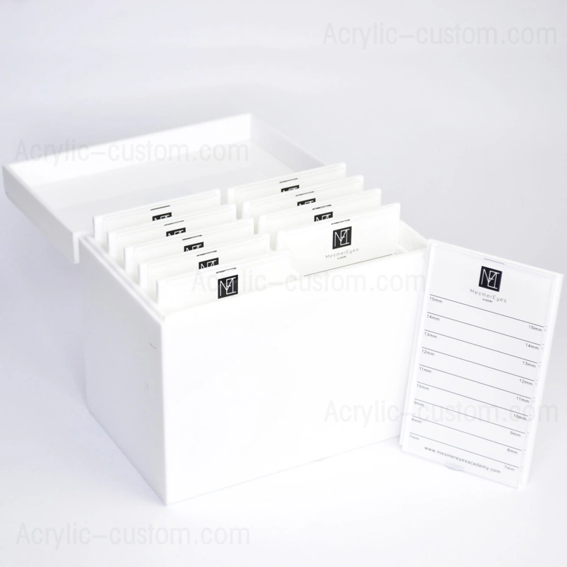 Wimpernverlängerungs-Organizer, Acryl-Wimpernbox mit Kachel
