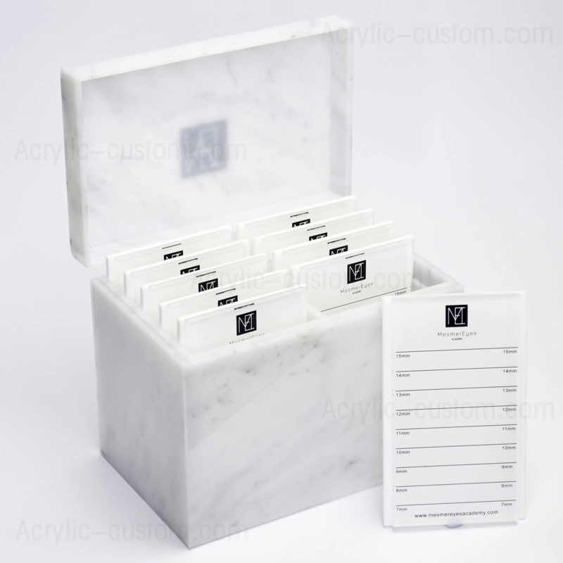 Wimpernverlängerungs-Organizer, Acryl-Wimpernbox mit Kachel