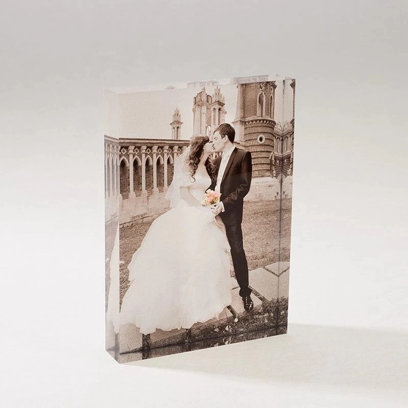 プラスチックブロック工芸品用のカスタムクリアアクリルブロック写真 