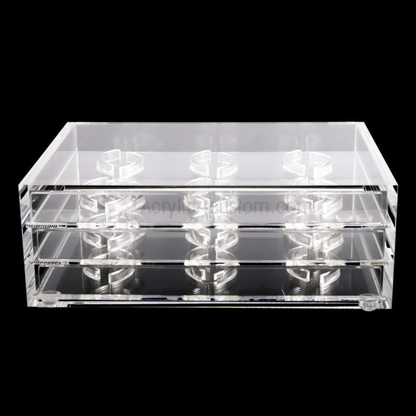 Clear Eyelash Storage Box 3 Layers Acrylic Lash Organizer