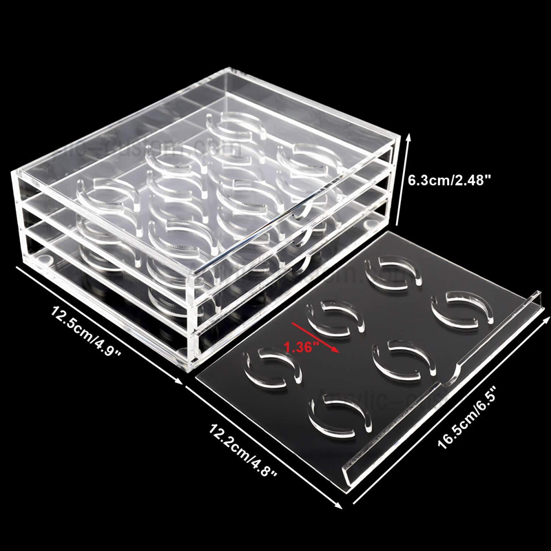Clear Eyelash Storage Box 3 Layers Acrylic Lash Organizer