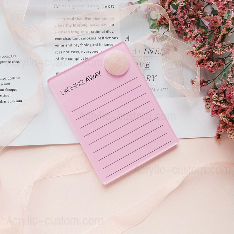 Прозрачные коробки для хранения плиток для ресниц с розовыми плитками для ресниц