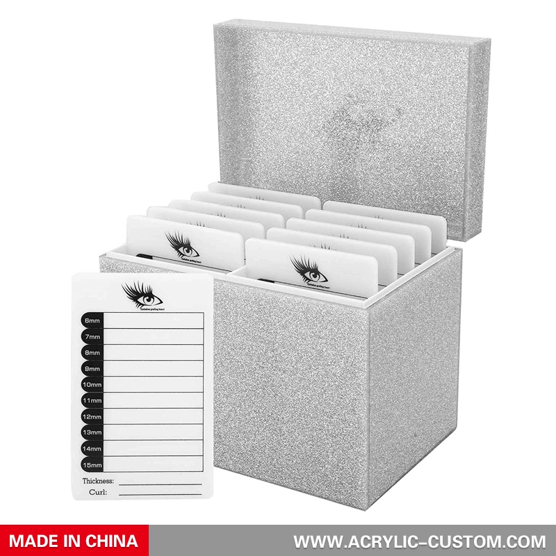 まつげ収納ボックスとまつ毛タイルオーガナイザー-アクリルボックスファクトリー 