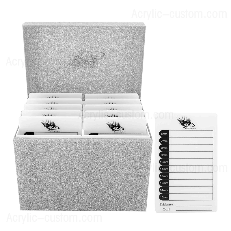 まつげ収納ボックスとまつ毛タイルオーガナイザー-アクリルボックスファクトリー 
