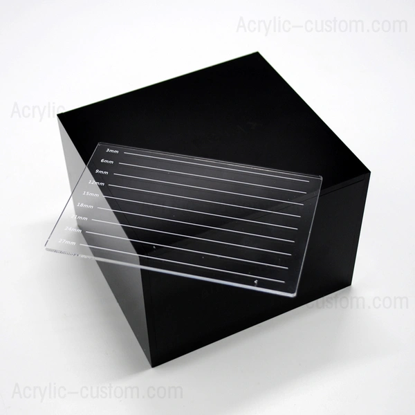 organisateur de cils noir avec carreaux de cils en acrylique transparent | fabricant personnalisé acrylique