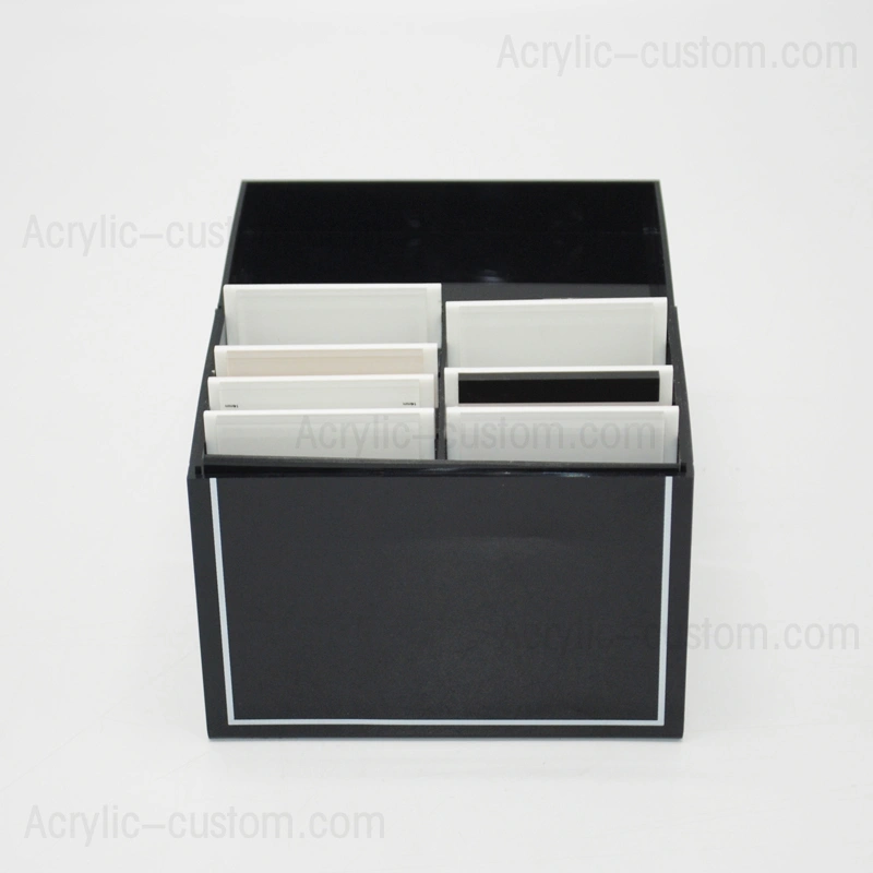 黒まつげタイル収納ボックスラッシュオーガナイザー-ラッシュボックスベンダー 