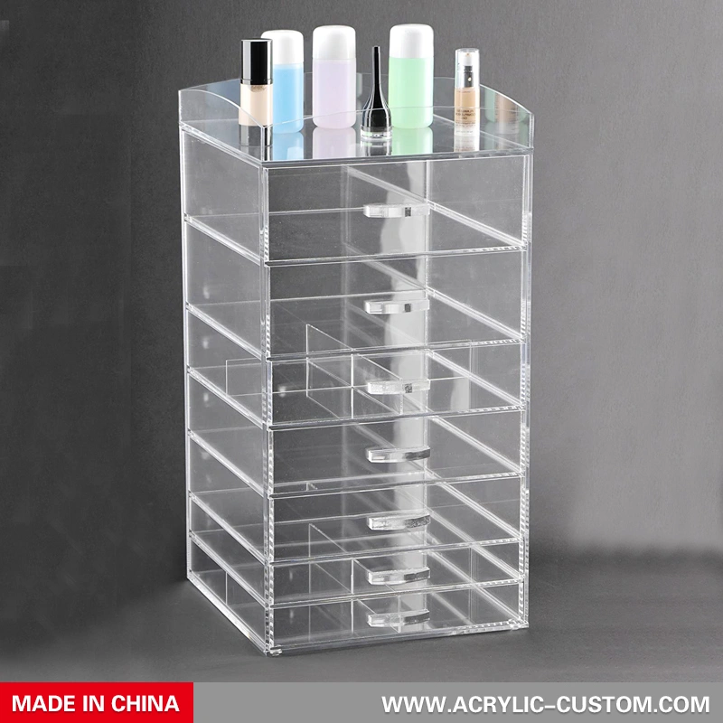 卸売大型化粧品収納ボックス、安いアクリル化粧オーガナイザー 