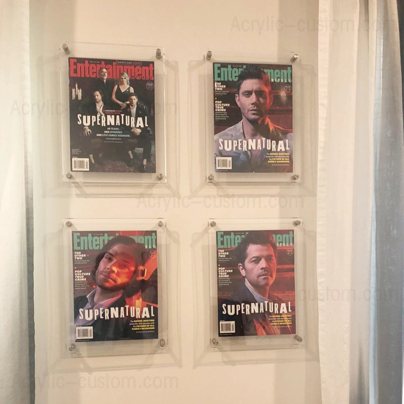 ウォールマウントクリアフローティングアクリル額縁-カスタムフォトフレーム 