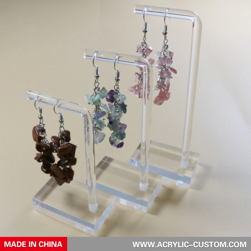 ジュエリースタンドL字型イヤリングホルダー-カスタムアクリルディスプレイ 