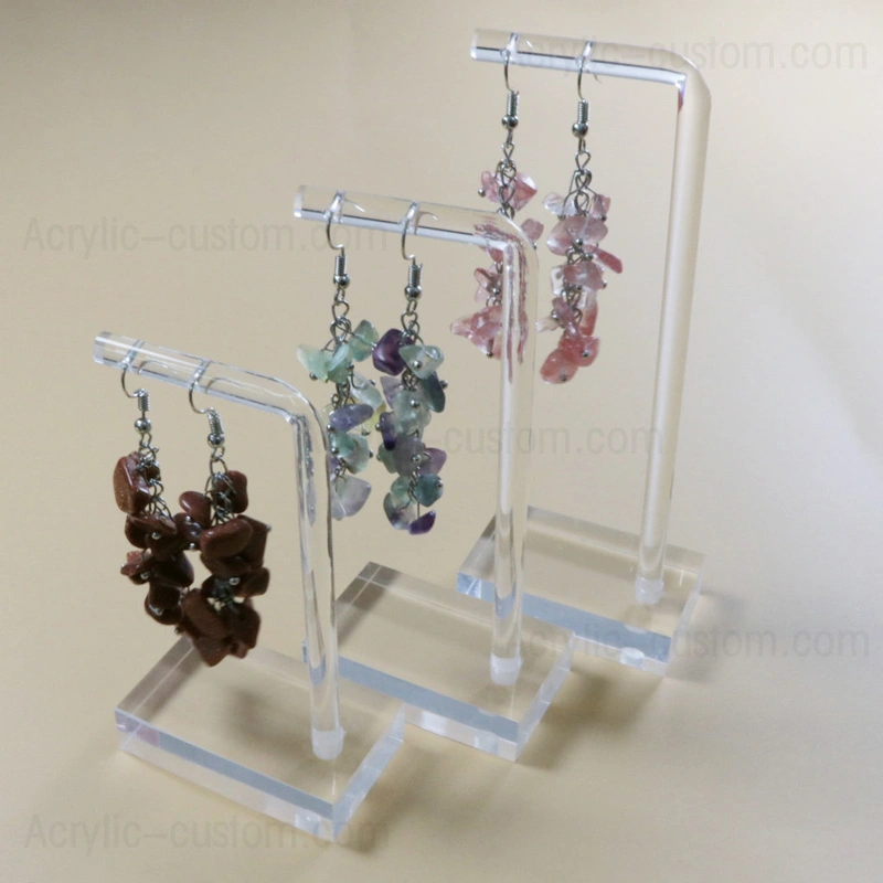 ジュエリースタンドL字型イヤリングホルダー-カスタムアクリルディスプレイ 