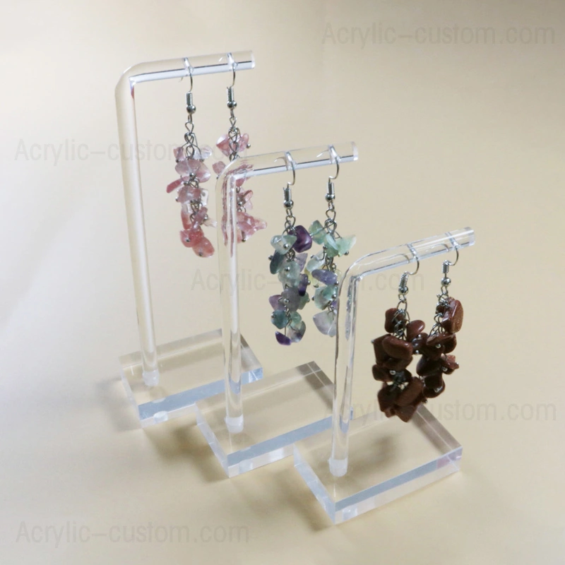 ジュエリースタンドL字型イヤリングホルダー-カスタムアクリルディスプレイ 