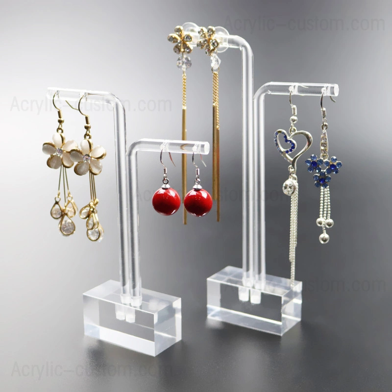 ジュエリーディスプレイアクリルl字型イヤリングホルダージュエリー用 