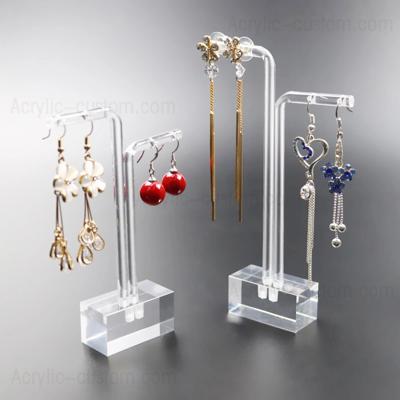 ジュエリーディスプレイアクリルl字型イヤリングホルダージュエリー用 