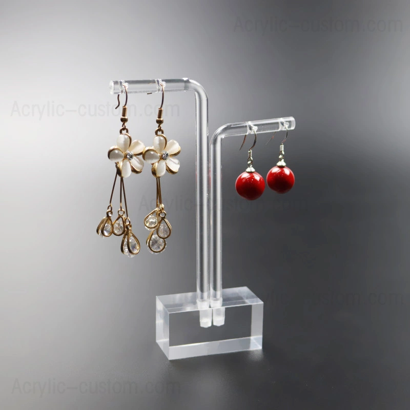 ジュエリーディスプレイアクリルl字型イヤリングホルダージュエリー用 