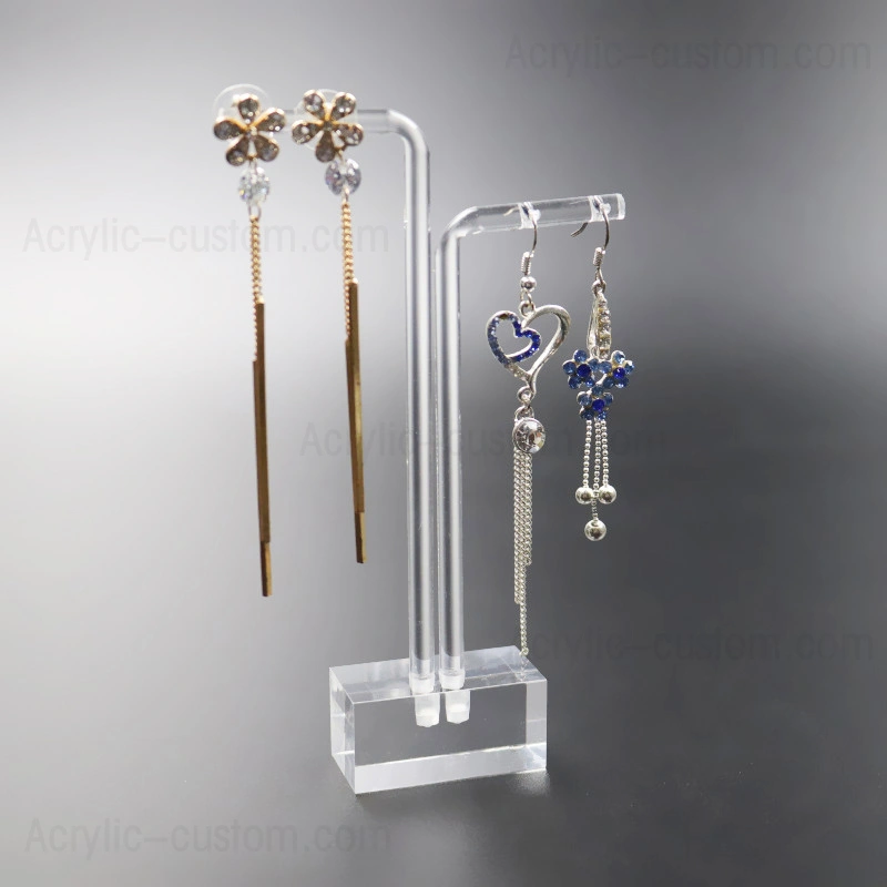 ジュエリーディスプレイアクリルl字型イヤリングホルダージュエリー用 