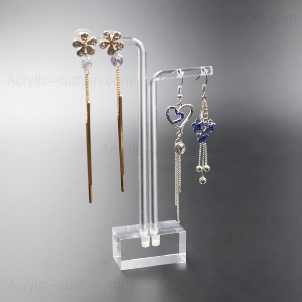 Jewelry Display Acrylic L Shape Earring Holder for Jewelry