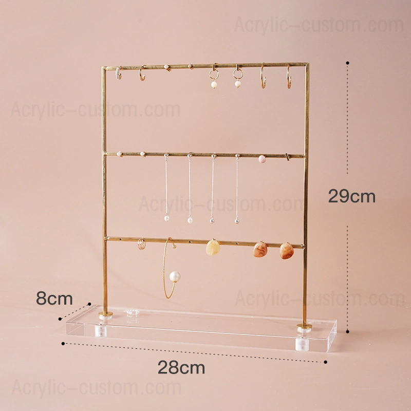 イヤリング収納ホルダーアクリルジュエリースタンド-カスタムアクリルディスプレイ 