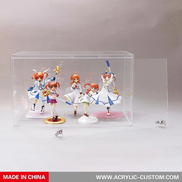 卸売ゲームキャラクターディスプレイケース透明アクリルおもちゃ箱ロック付き