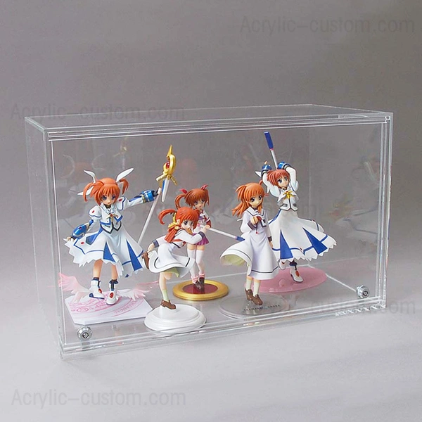 卸売ゲームキャラクターディスプレイケース透明アクリルおもちゃ箱ロック付き