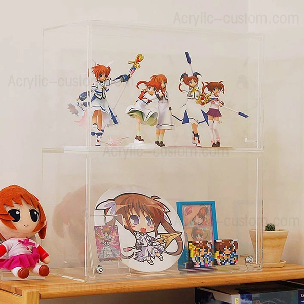 卸売ゲームキャラクターディスプレイケース透明アクリルおもちゃ箱ロック付き