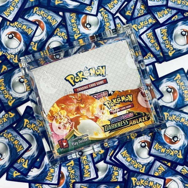 Custom Clear Acrylic Pokemon Booster Box with Magnetic Lid