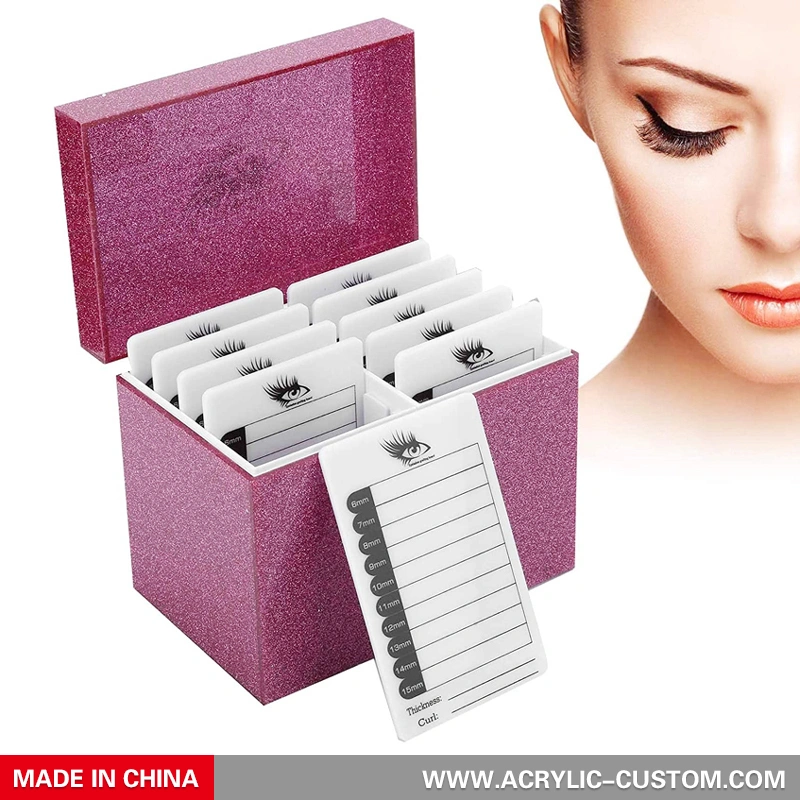 カスタムまつげ収納ボックスビューティーラッシュオーガナイザータイル付き 