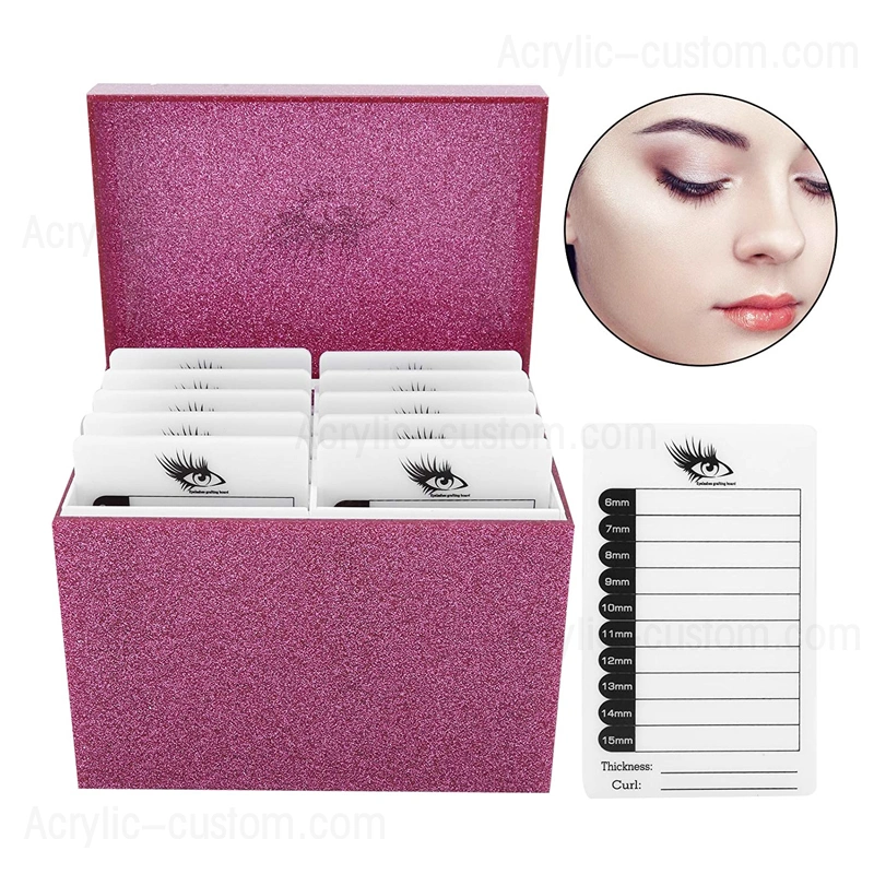 カスタムまつげ収納ボックスビューティーラッシュオーガナイザータイル付き 