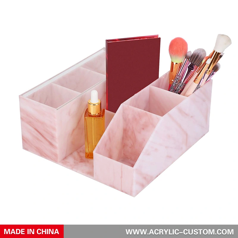 工場価格まつげ収納ボックスピンクマーブルラッシュオーガナイザー 