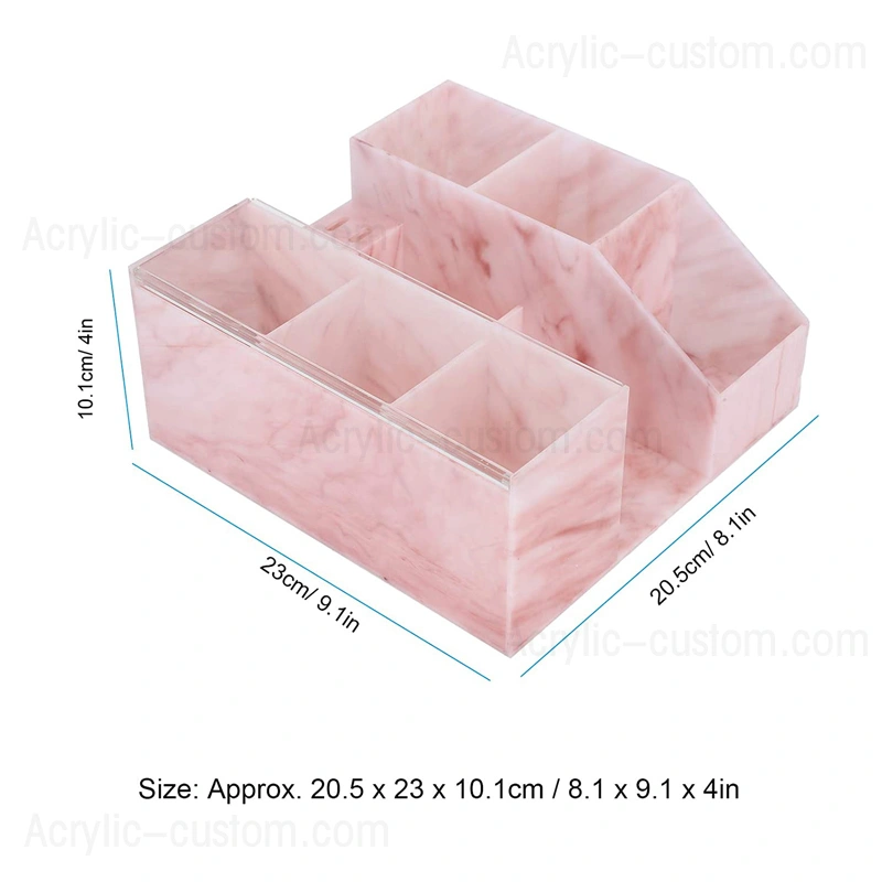 工場価格まつげ収納ボックスピンクマーブルラッシュオーガナイザー 