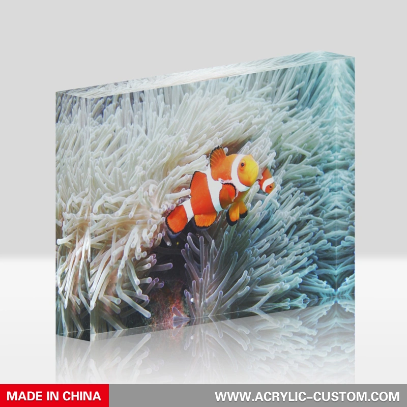 卸売安いアクリルロゴブロックアクリル写真装飾ブロック 