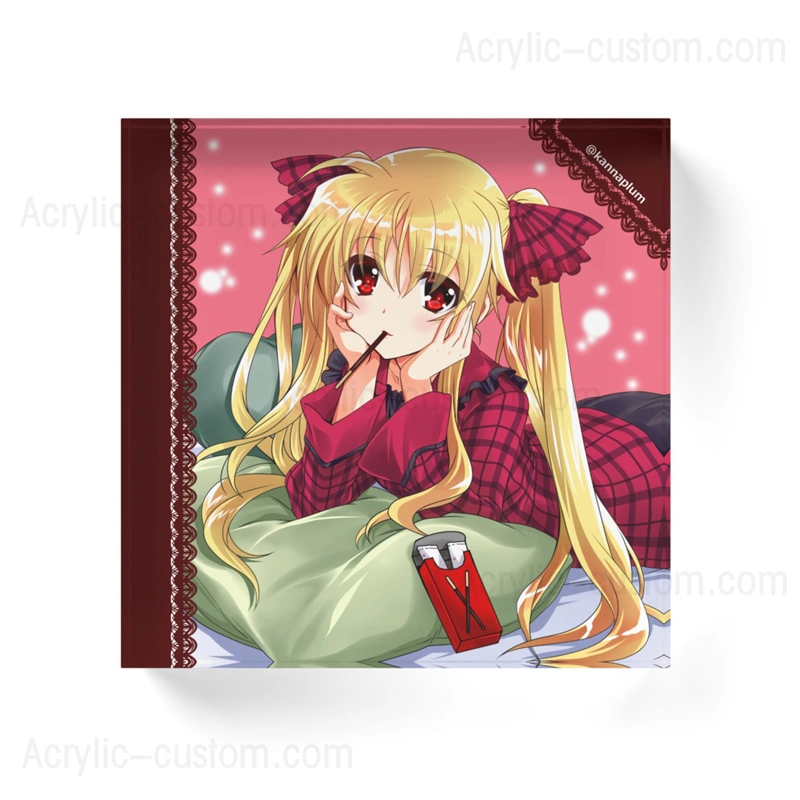 文鎮用アクリルブロックカスタムUVプリントパターンフォトブロック 