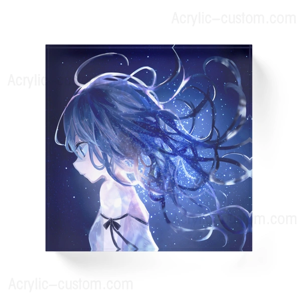 Großhandel billiger Acrylblock, Anime-Mädchen-Fotoanzeigeblöcke