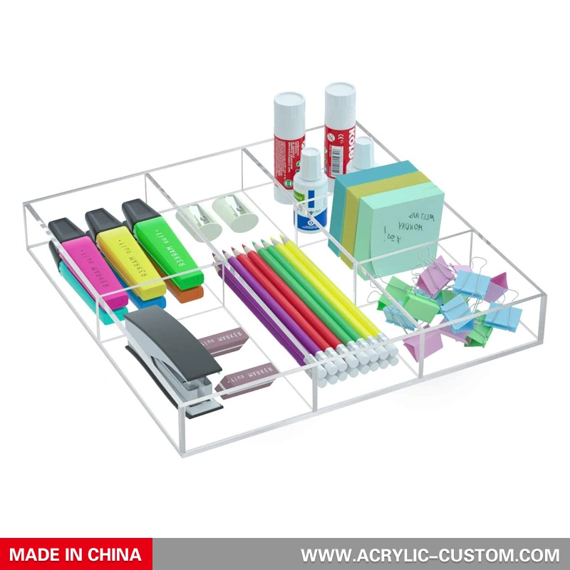 安い引き出しアクリルオーガナイザー収納トレイ、オーガナイザー卸売 