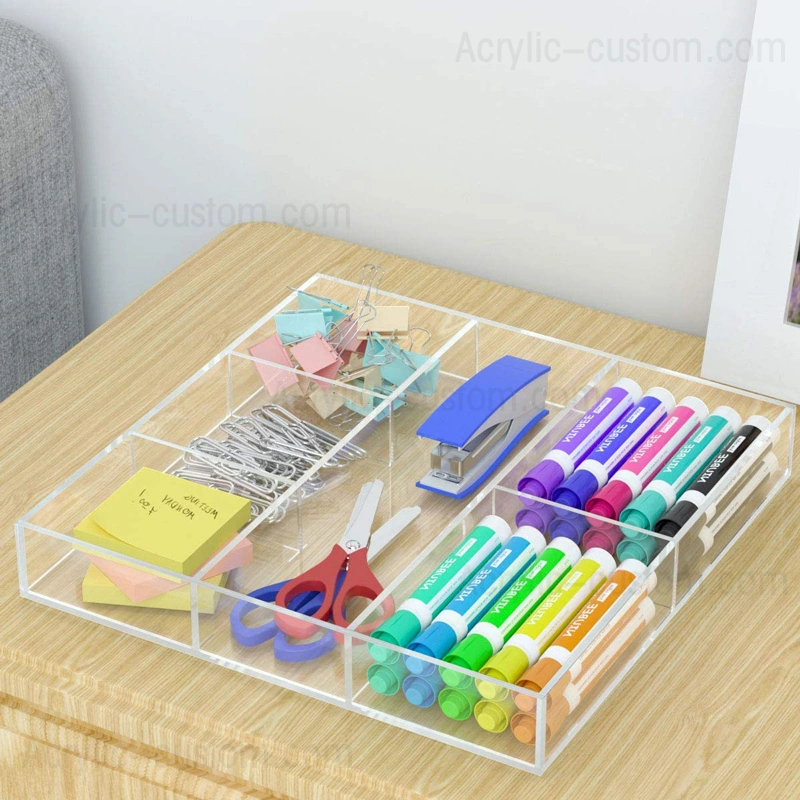 安い引き出しアクリルオーガナイザー収納トレイ、オーガナイザー卸売 