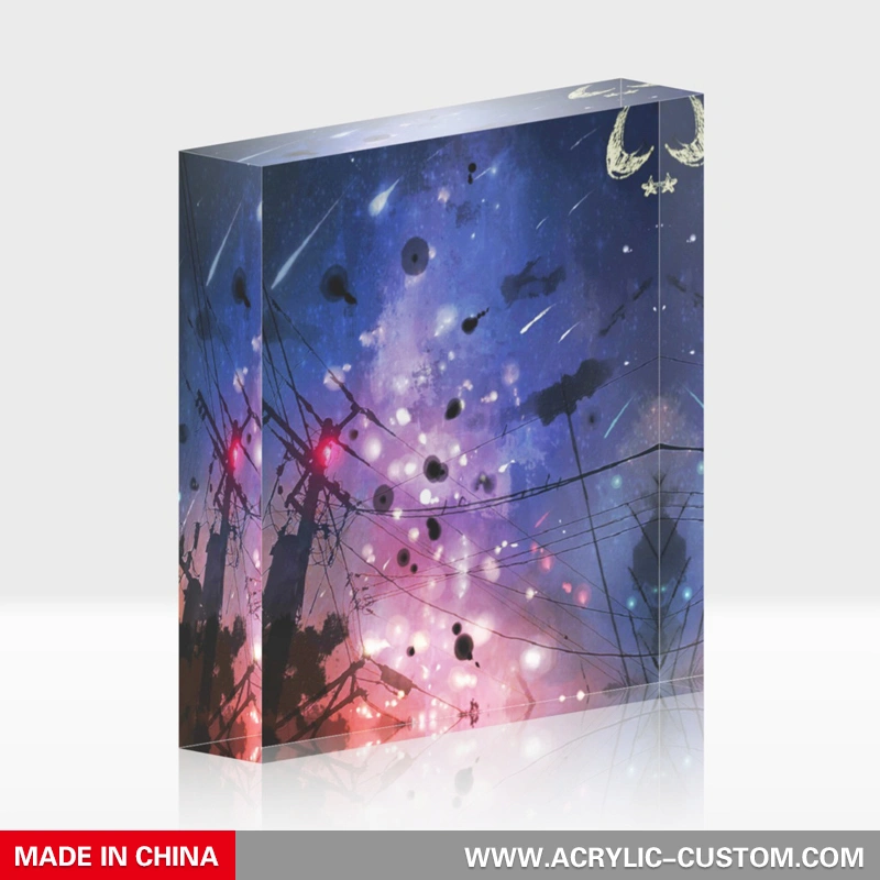 ファクトリーキューブフォトブロックアクリルディスプレイブロック-カスタムロゴブロック 