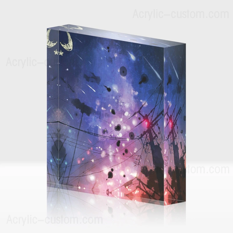 ファクトリーキューブフォトブロックアクリルディスプレイブロック-カスタムロゴブロック 