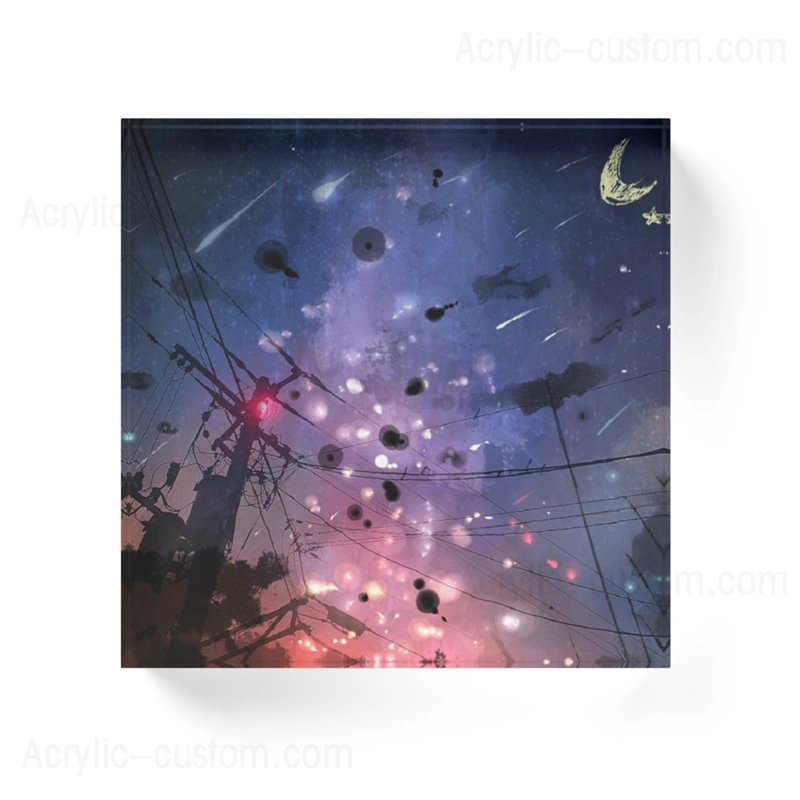 ファクトリーキューブフォトブロックアクリルディスプレイブロック-カスタムロゴブロック 