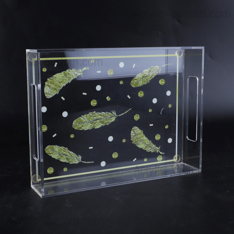 Cheap Acrylic Clear Tray with Printing Pattern - Acrylic Tray Factory