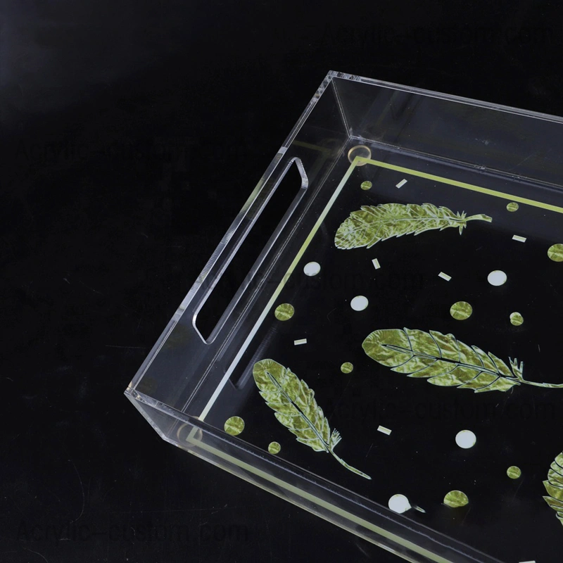 Cheap Acrylic Clear Tray with Printing Pattern - Acrylic Tray Factory