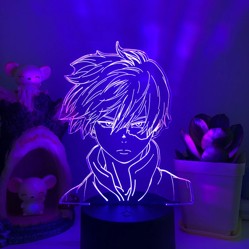 アニメキャラクター3DナイトライトアクリルイリュージョンLEDナイトライトブランク 