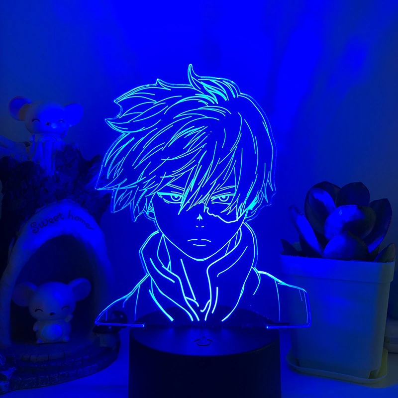 アニメキャラクター3DナイトライトアクリルイリュージョンLEDナイトライトブランク 